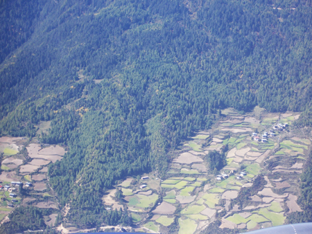 Bhutan from the air